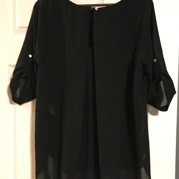 💛 3/$25 Black Alfred Sung blouse - Picture 2 of 2